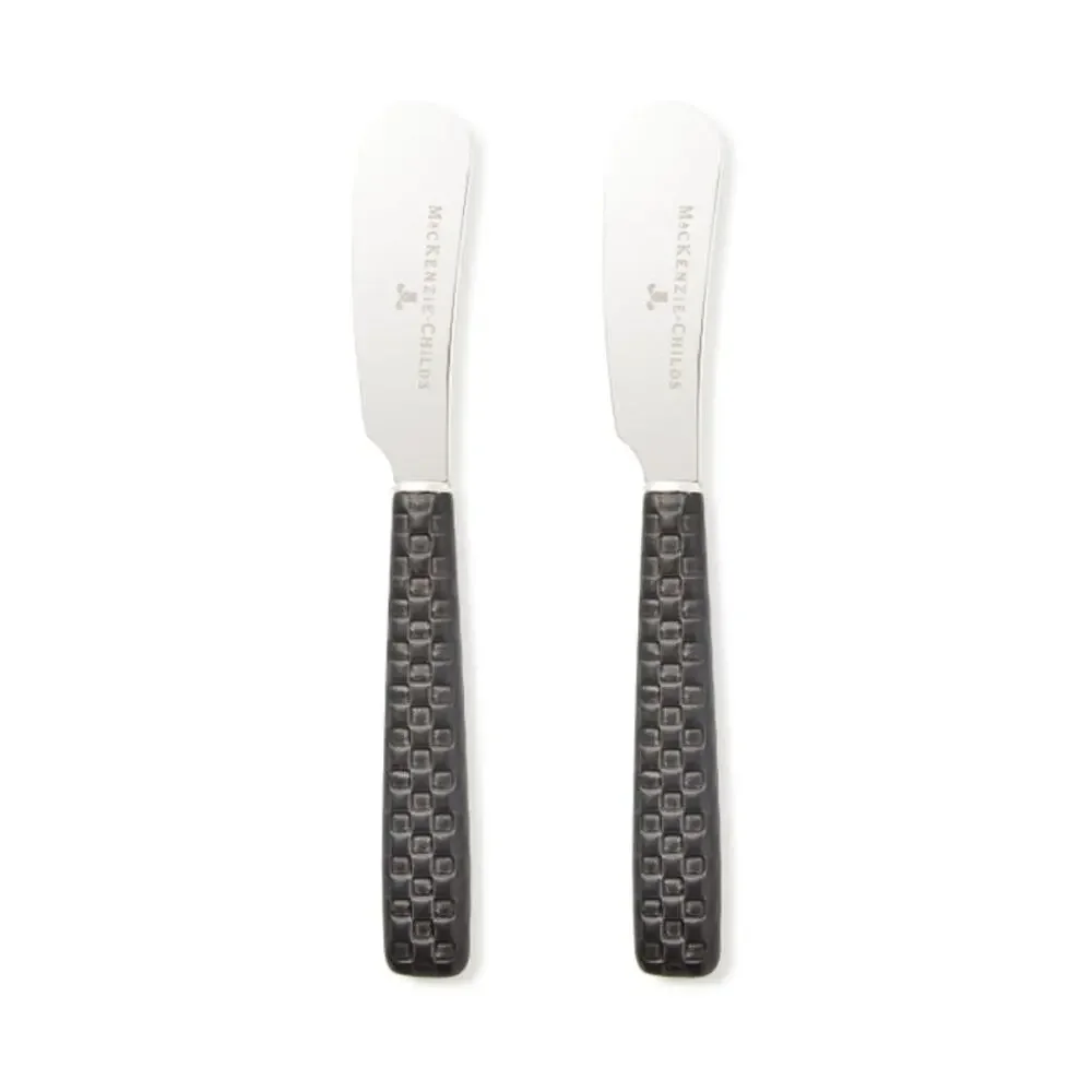 MacKenzie-Childs Everyday Black Spreaders Set of 2 New in Original Box